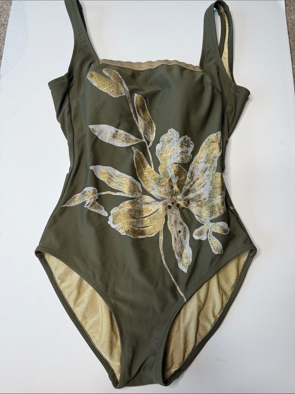 Gottex Square Neck One Piece Swim Suit Size Small